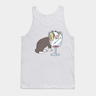 Red Wine And Cat Tank Top